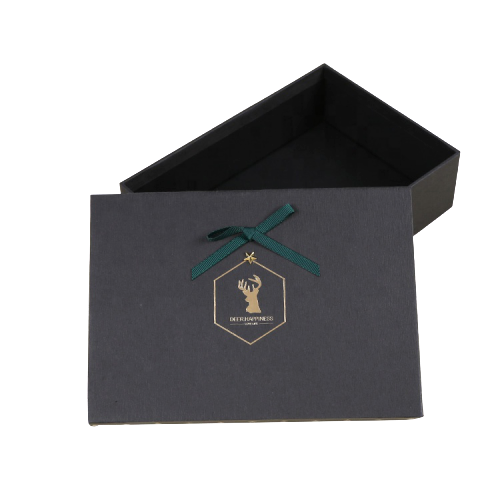 Hard black Christmas paper gift box