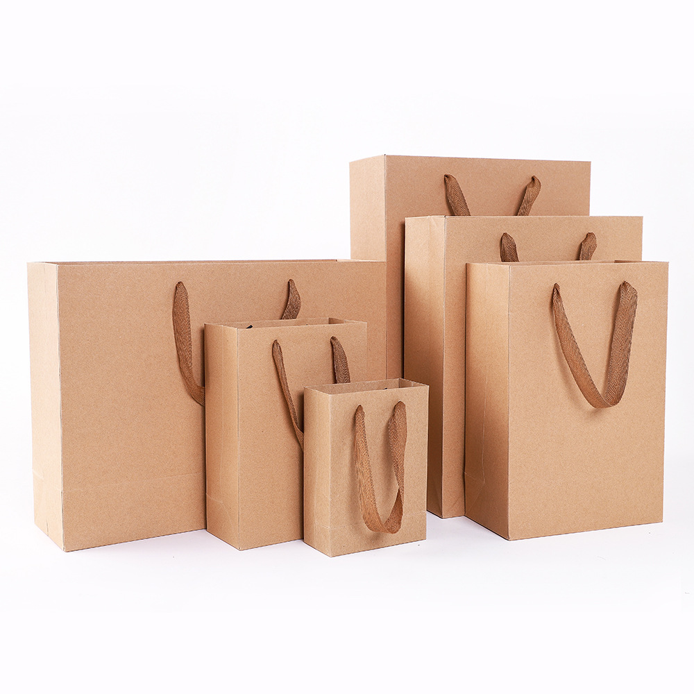 small craft paper christmas bag with handl