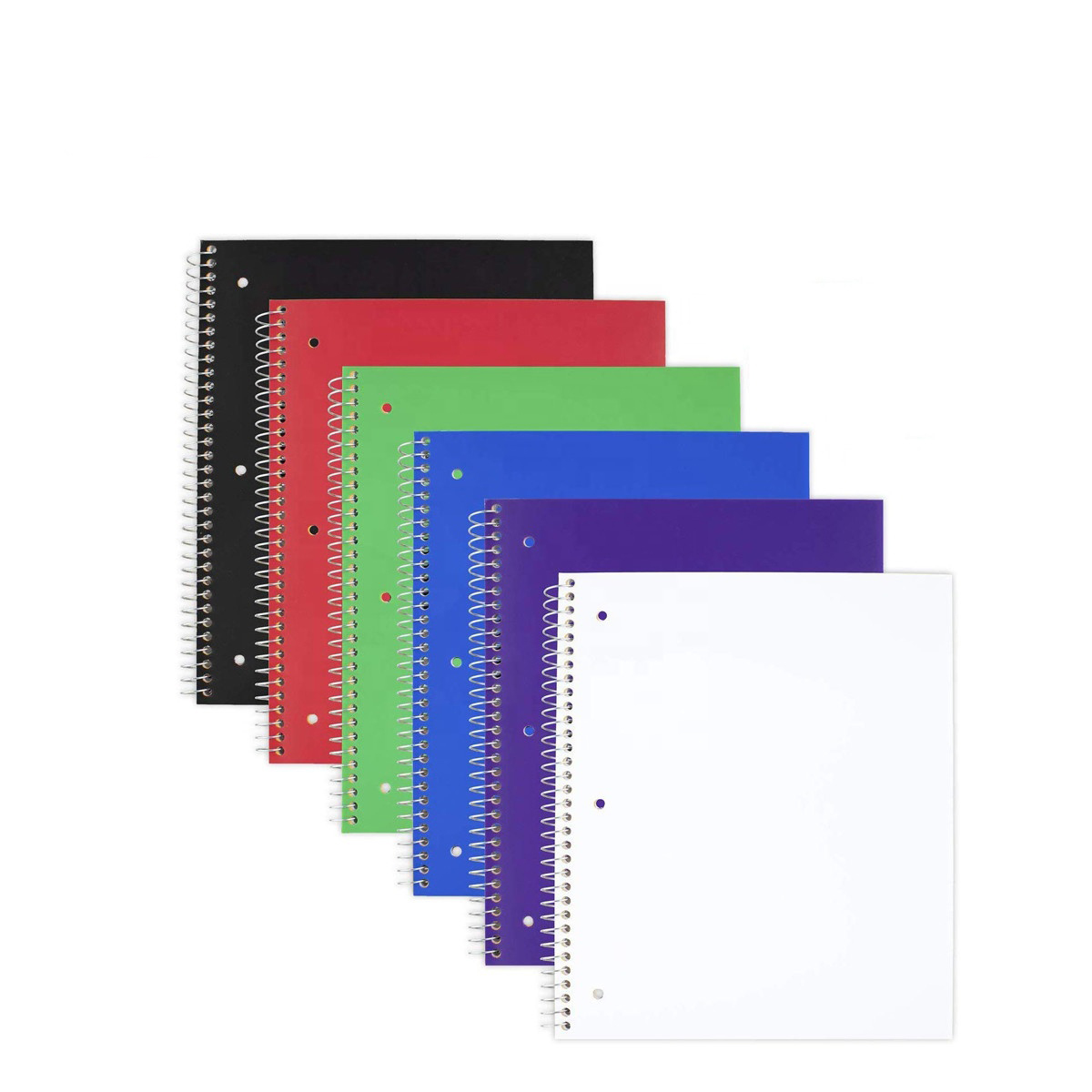 wide ruled spiral bound notebook